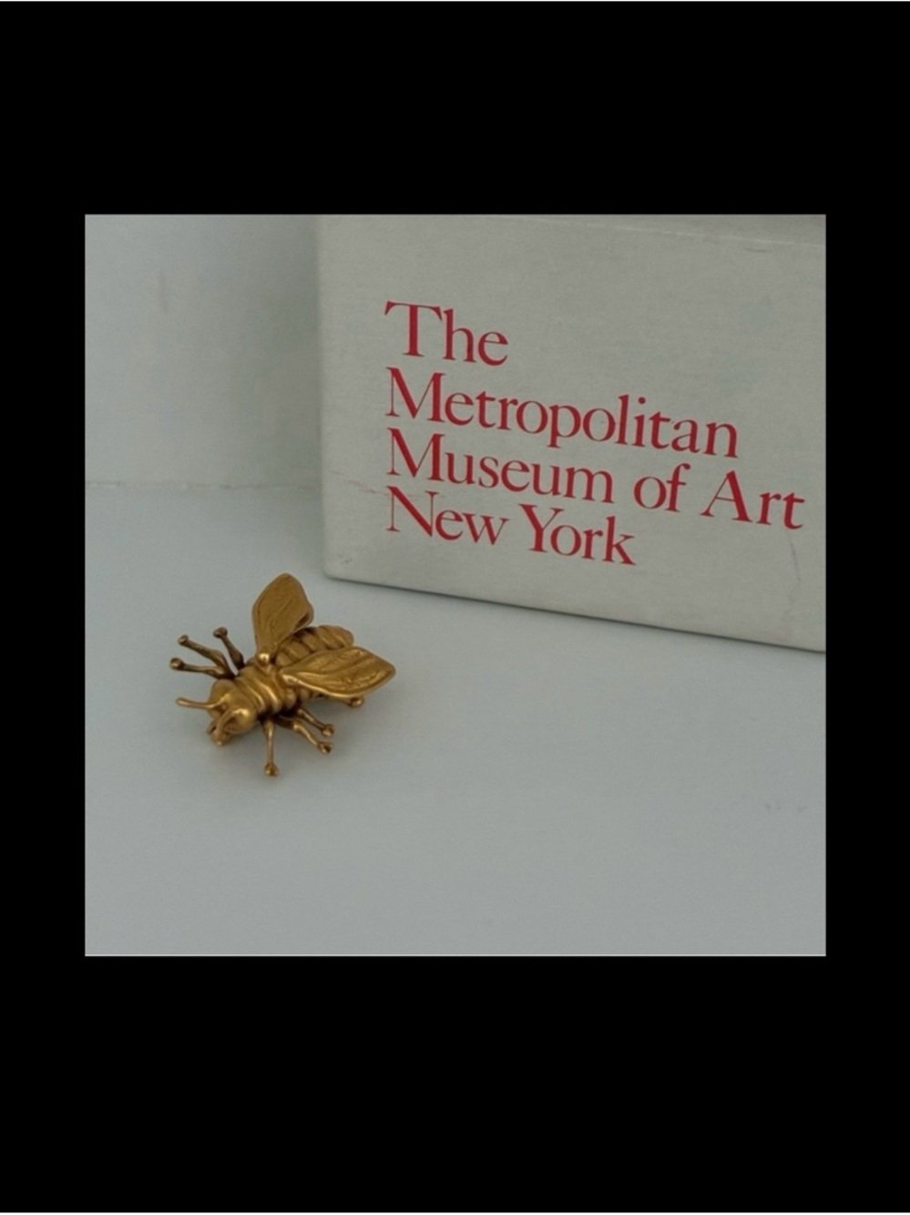Vintage BARBERINI Bee Brooch, 24KT Gold Electroplated, MMA, 1980’s, Box, Signed